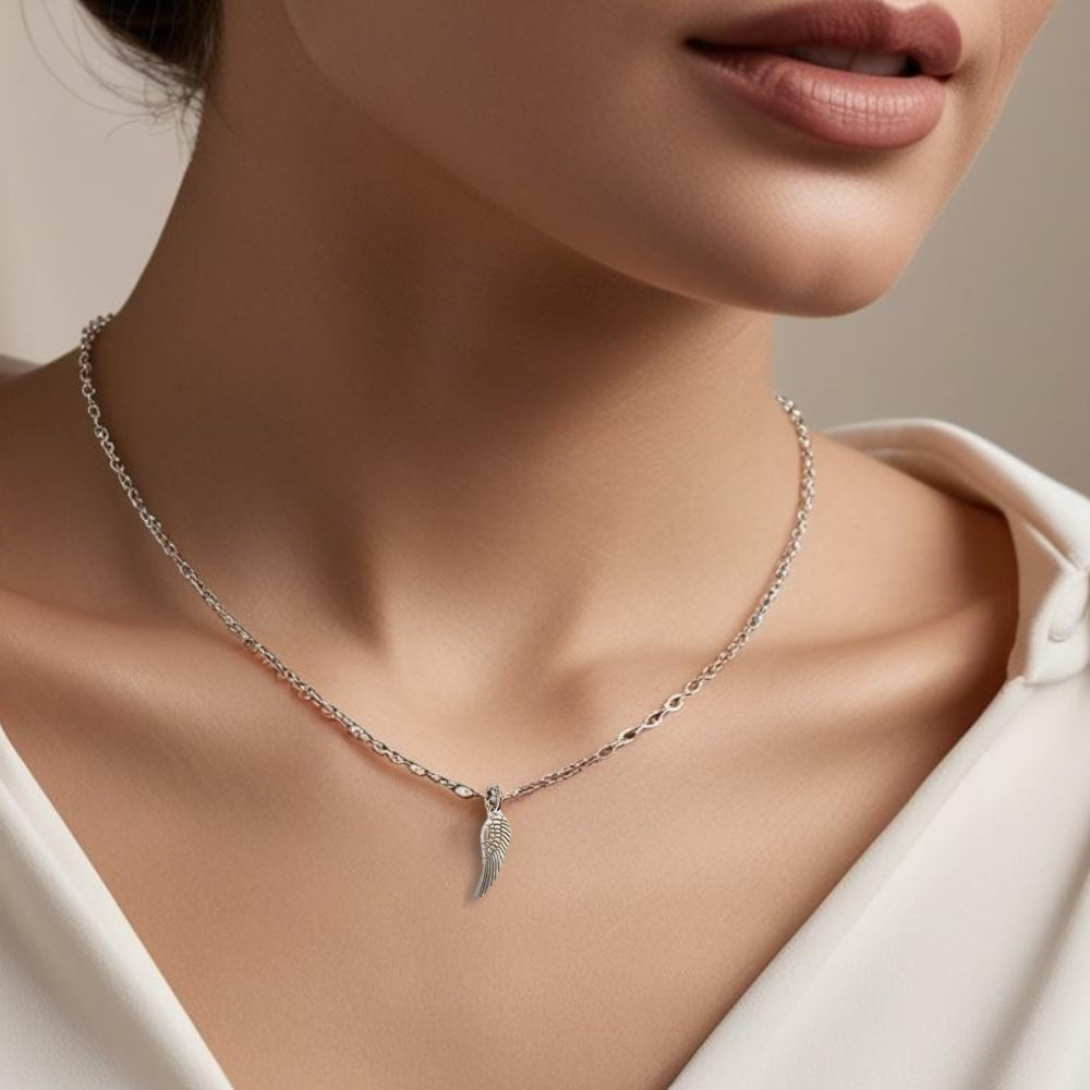 Angel Feather Sterling Silver Necklace & Gift | When Feathers Appear Angels are Near-1