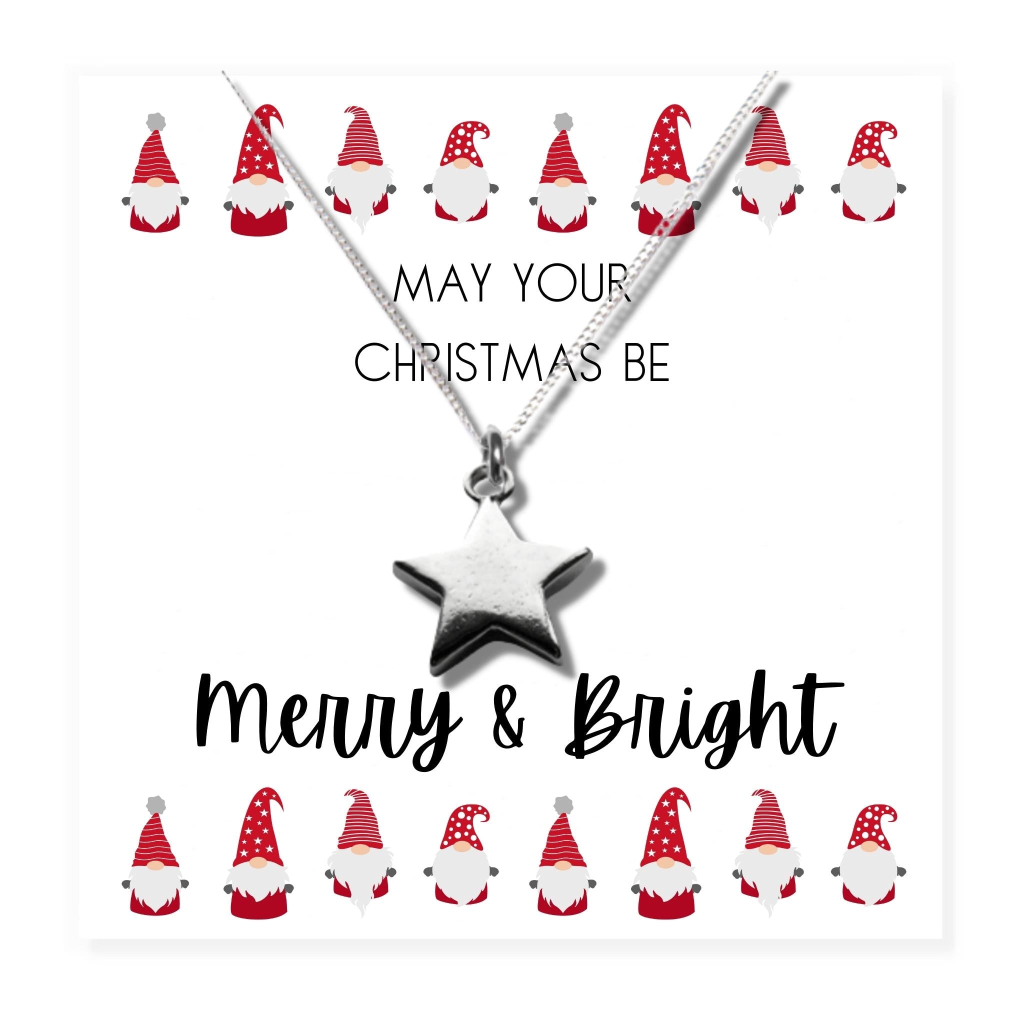 Merry & Bright Christmas Mini Gift Hamper & Silver Star Necklace-4
