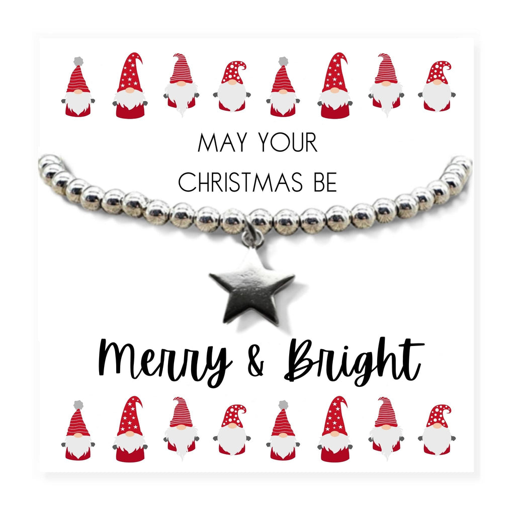 Small Merry & Bright Christmas Gift Hamper | Bracelet, Chocolates & Candle-1