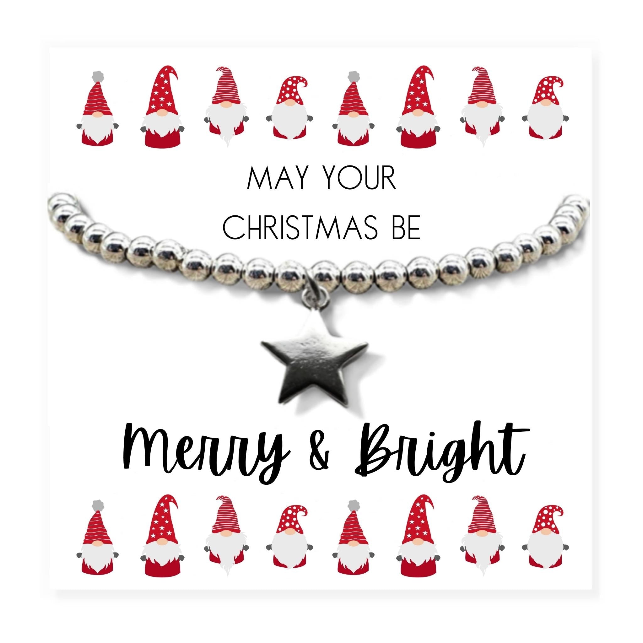 Small Merry & Bright Christmas Gift Hamper | Bracelet, Chocolates & Candle-1