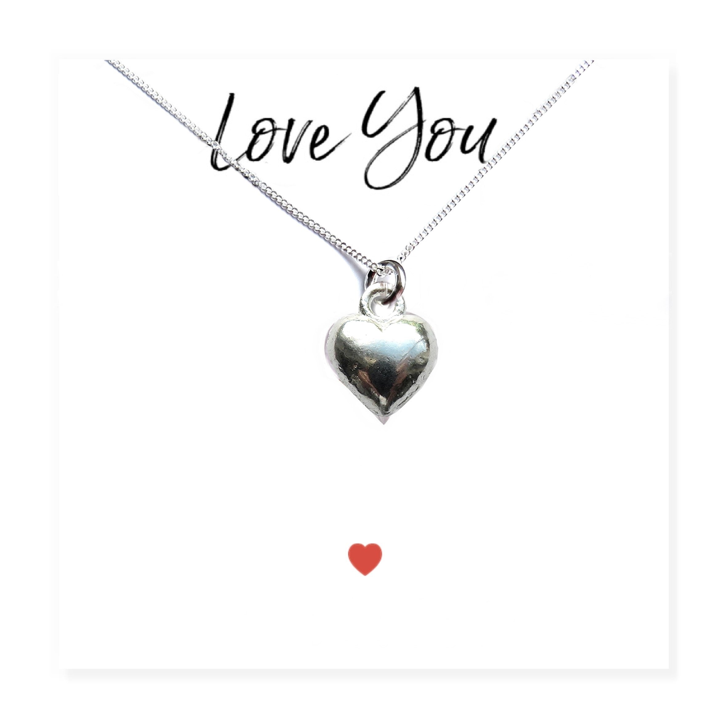 Heart Necklace & Love You Gift Card-3