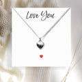 Heart Necklace & Love You Gift Card-0