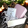 Merry Christmas Gift Hamper | Silver Heart Necklace & Jewellery Box Gift-0