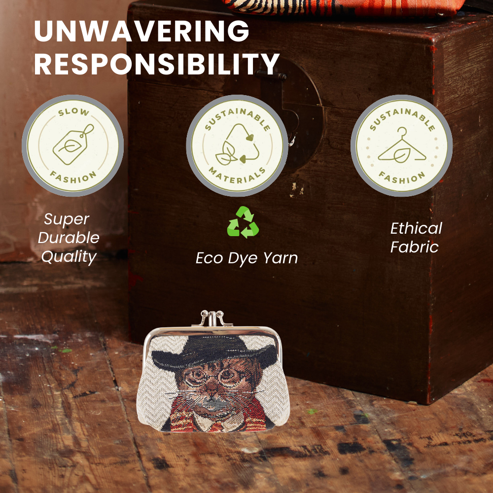 Magical Cat Eco Dyed Frame Wallet with 2 Compartments-2