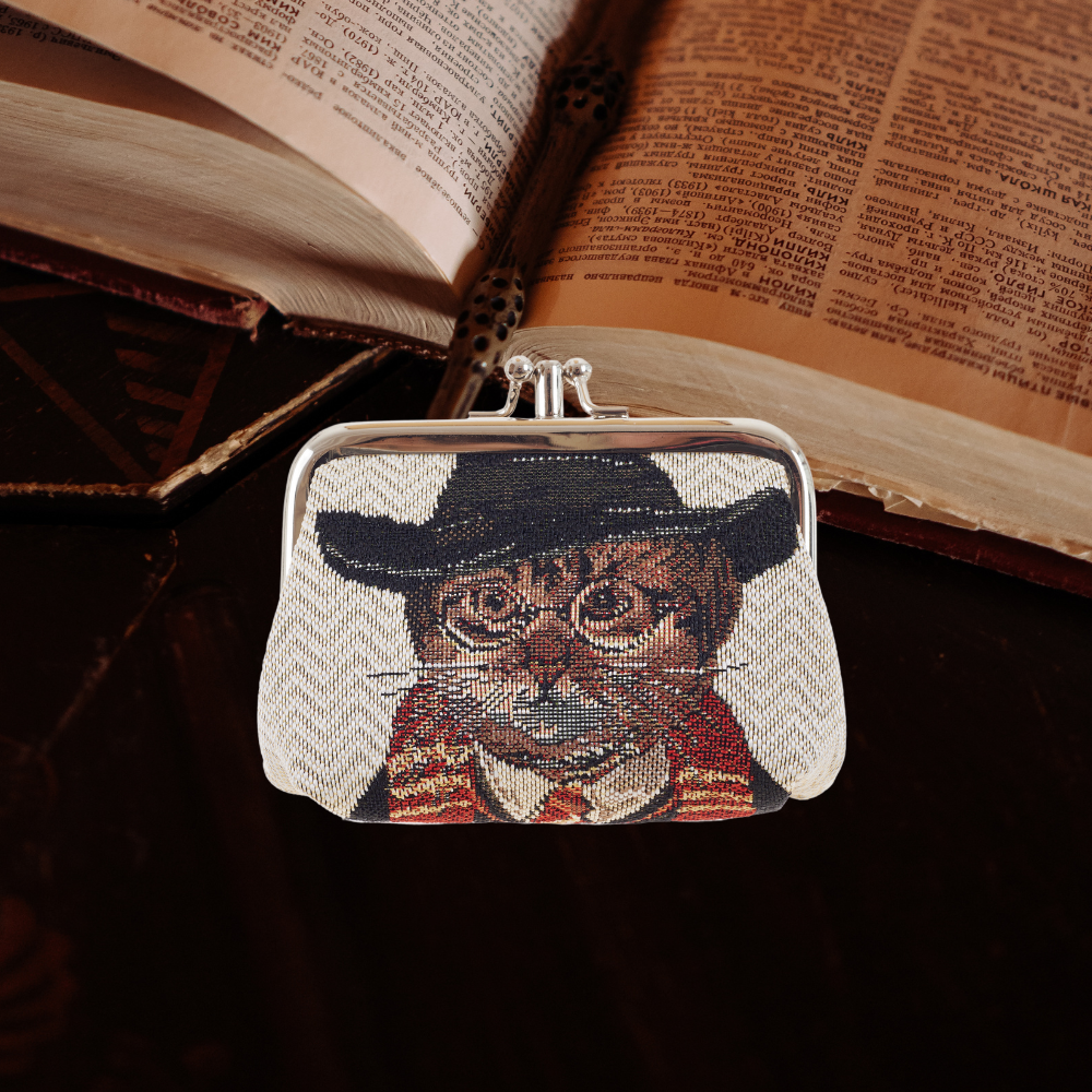 Magical Cat Eco Dyed Frame Wallet with 2 Compartments-3
