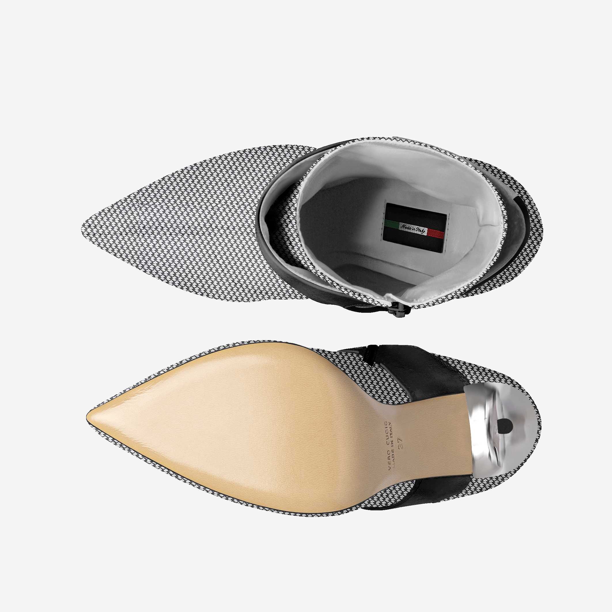 Limited Edition Vegan Stiletto Boots BYMANYC® New York Futurista Onyx-2