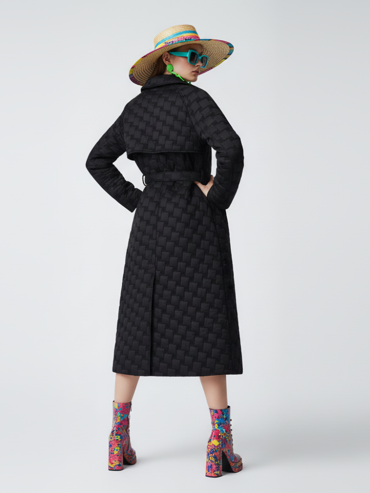 Luxury Long Quilted Puffer Coat by Fifth Avenue NYC FIFTH AVENUE eco-friendly design perfect Winter Coat-2