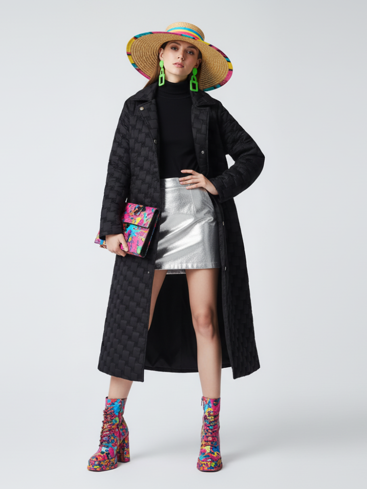 Luxury Long Quilted Puffer Coat by Fifth Avenue NYC FIFTH AVENUE eco-friendly design perfect Winter Coat-1