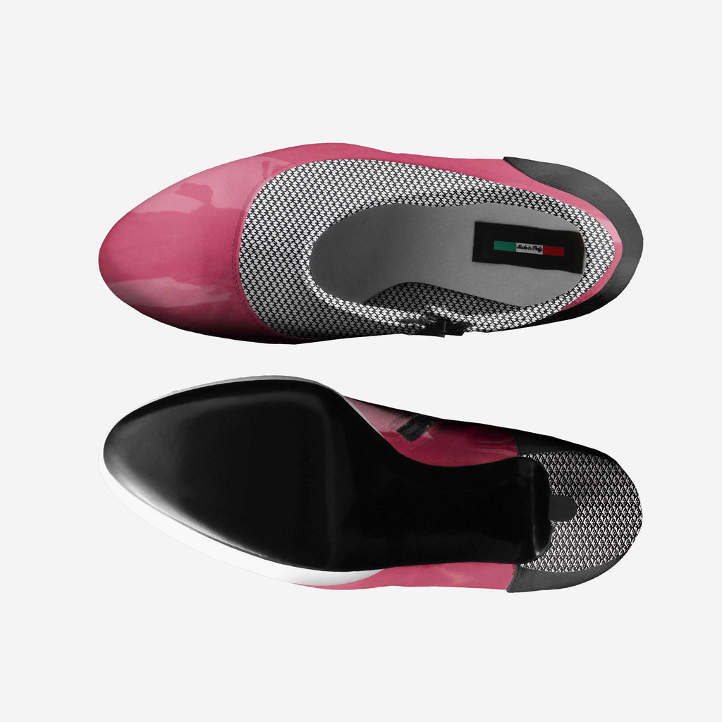 Vegan High Heel Ankle Boots Luxe Black 4.8inch Platform Boot-3