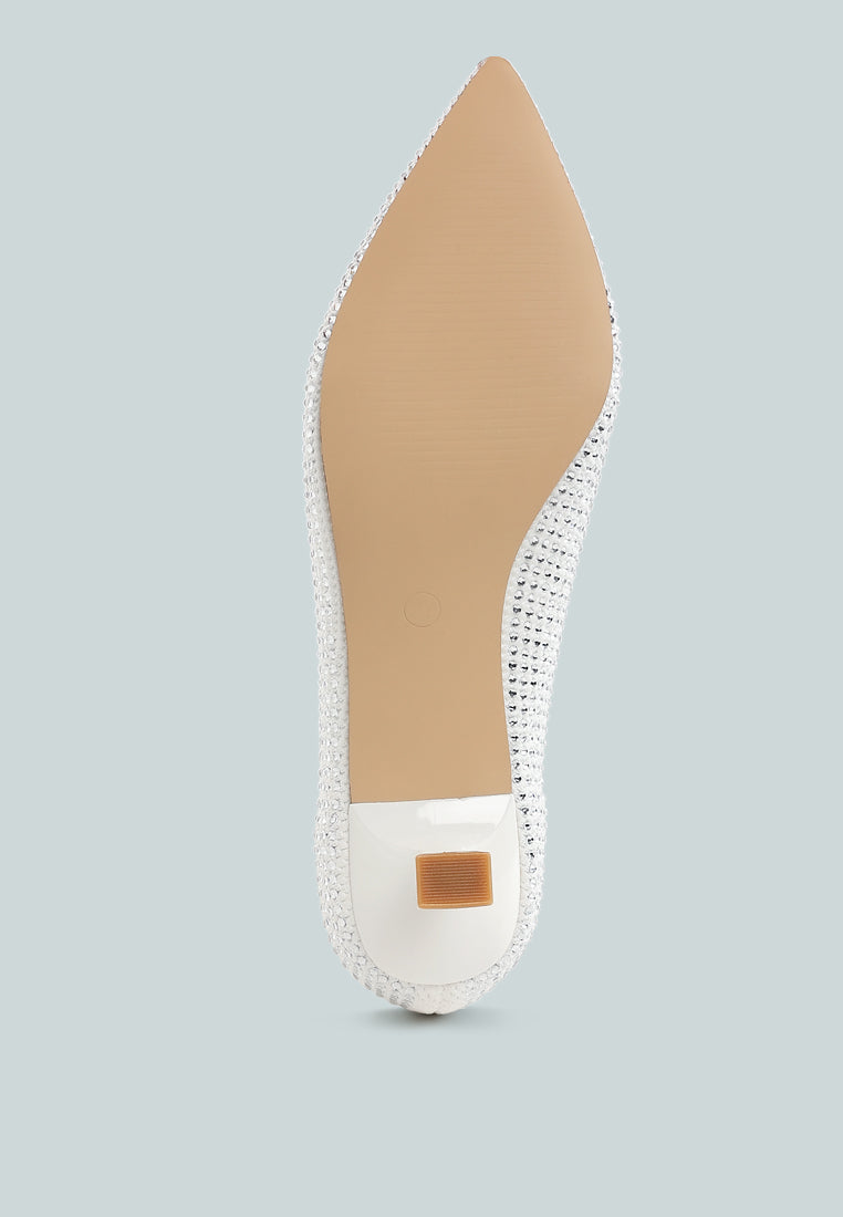 Vimto Breathable Rhinestone Pumps-4