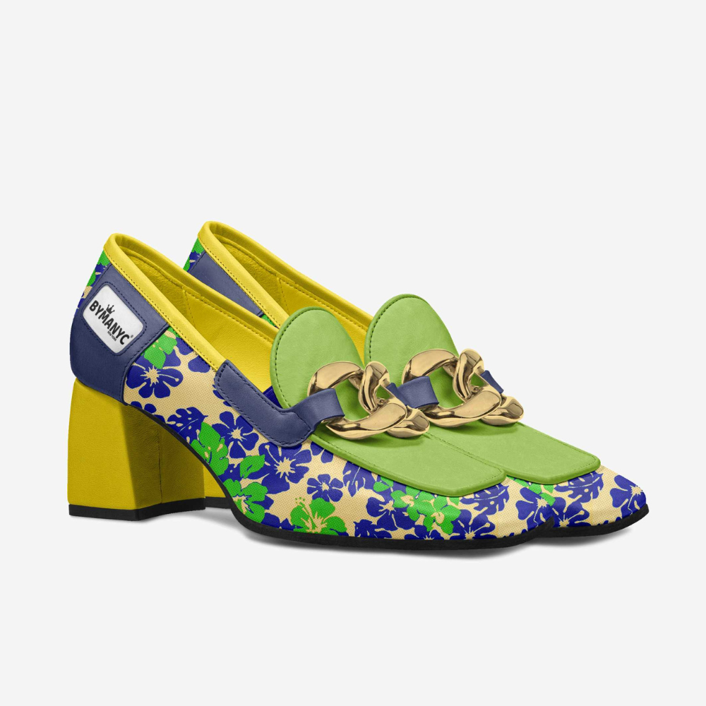 Stylist and Luxurious Women's Vegan Heeled ASTORIA Couture Loafers Handmade in Italy for Work and Smart Outfits-0