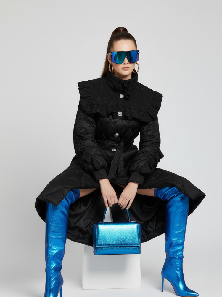 Women's Long Coat WALL STREET COUTURE BYMANYC ® New York-1