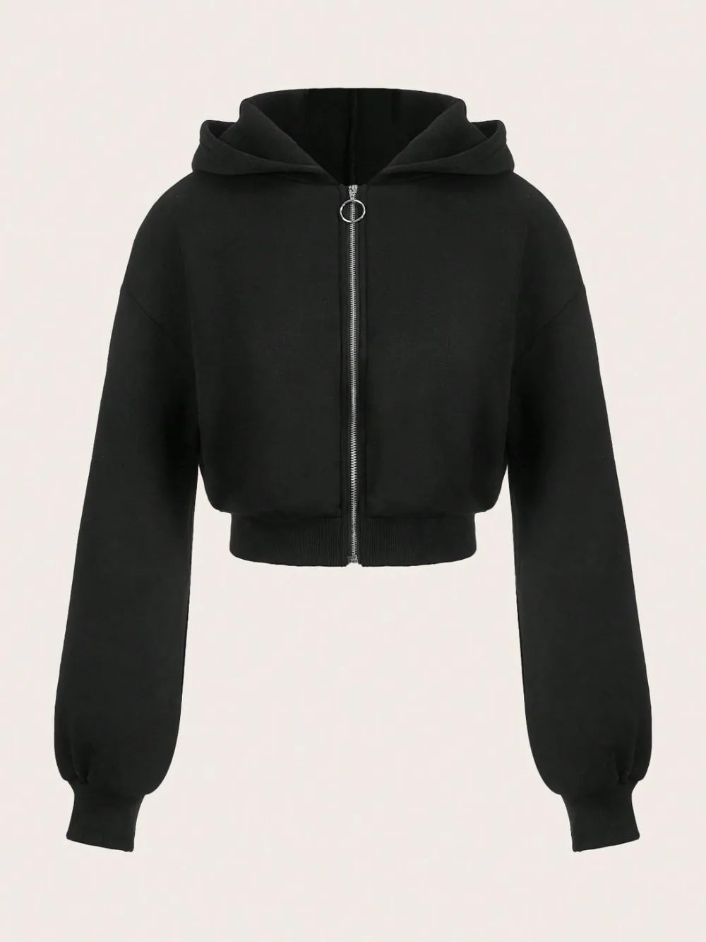 Zip-Up Cropped Hoodie | Brooklyn - BYMANYC ® New York-2