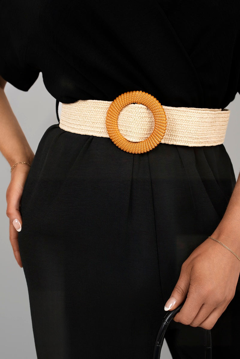 V Neck Short Sleeve Wide Leg Jumpsuit with Woven Belt