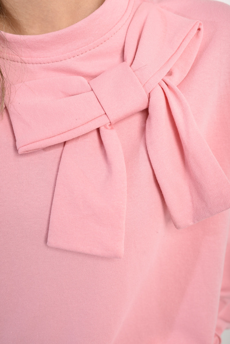 Long Sleeve Bow Detail Jumper | Elegant Knit Sweater for Women-8
