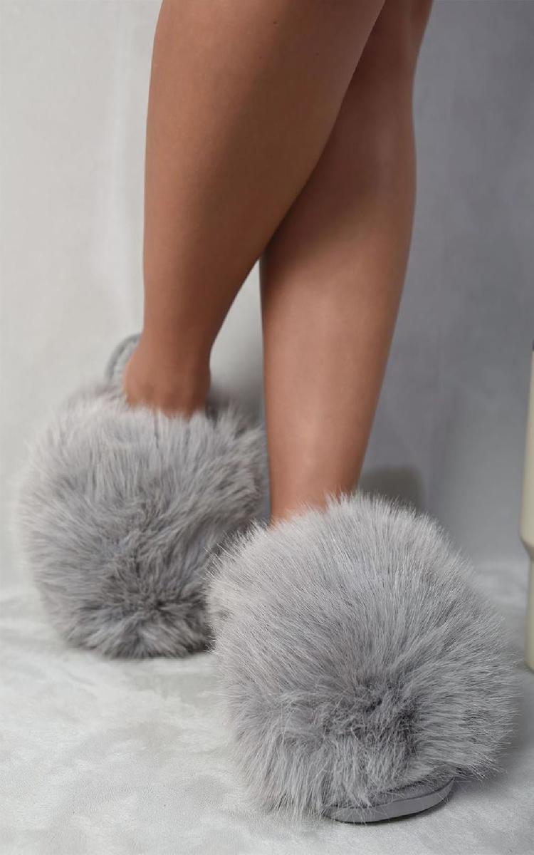 Fluffy Faux Fur Slippers