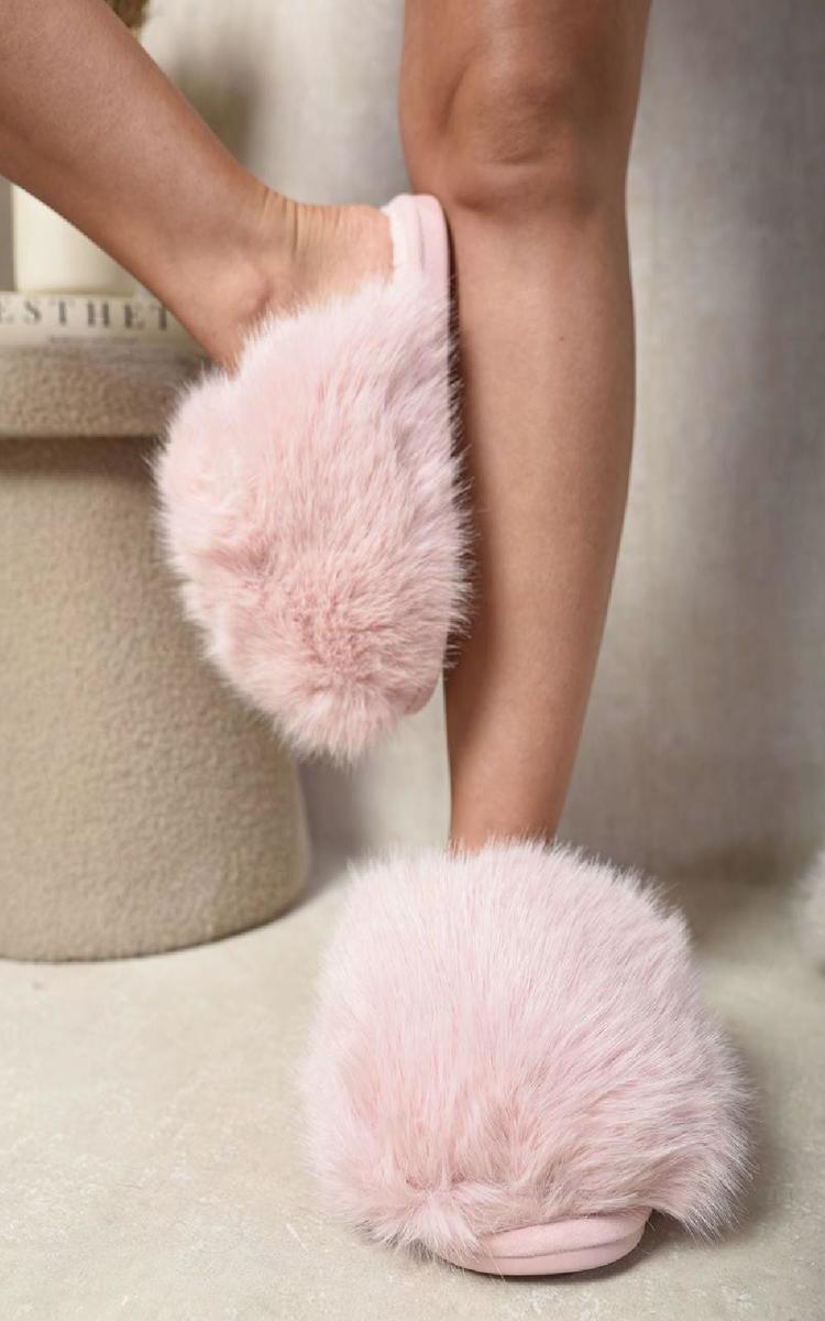 Fluffy Faux Fur Slippers