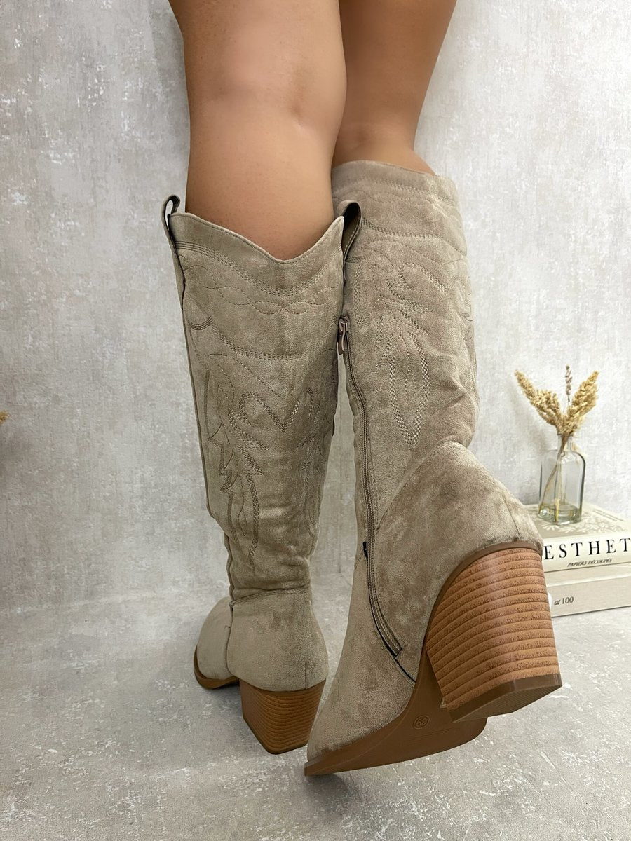 Block Heel Cowboy Boots