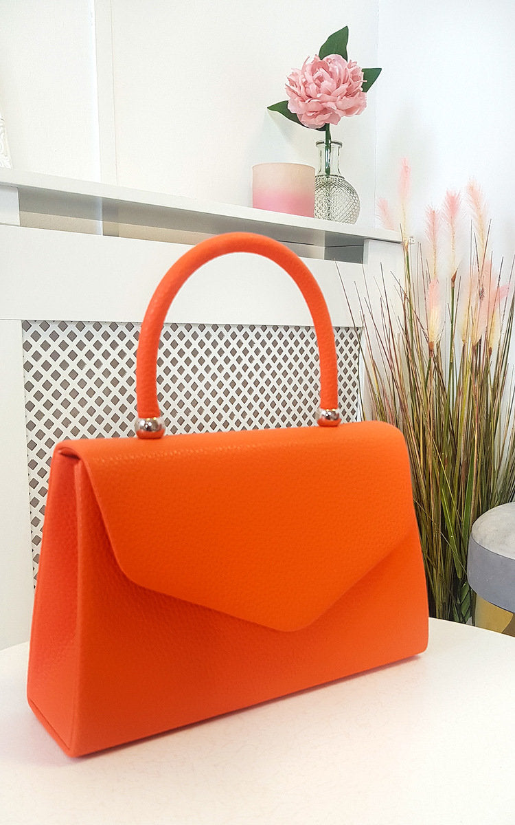 Moda Pink Faux Leather Handbag with Chain Strap-0