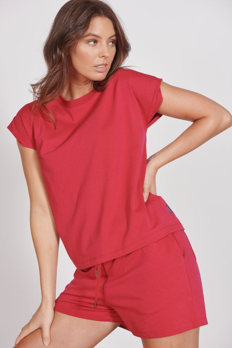 Esme Magenta Loungewear Soft Touch Tee-2