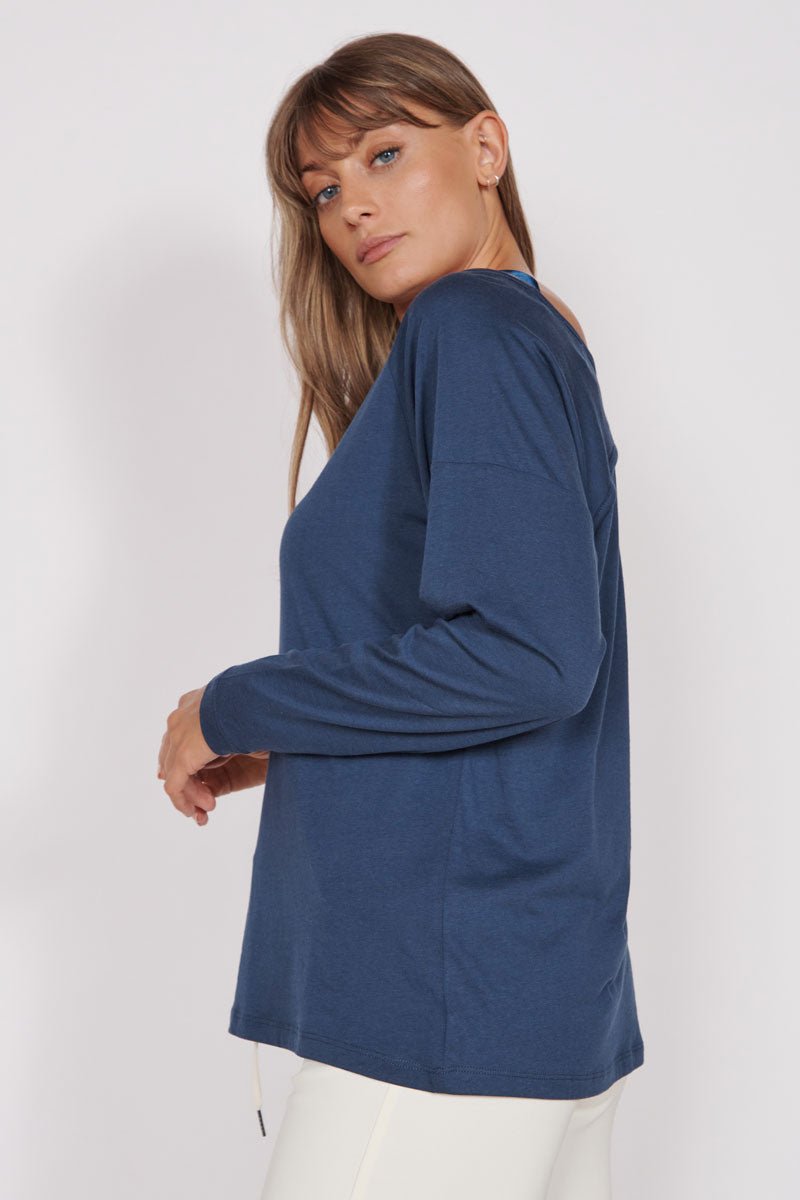 Nora Navy Lightweight Training Top-1