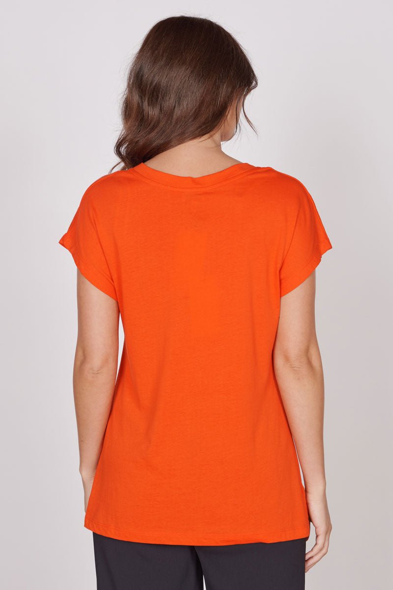 Phoebe Red Sleeveless V Neck Top-4