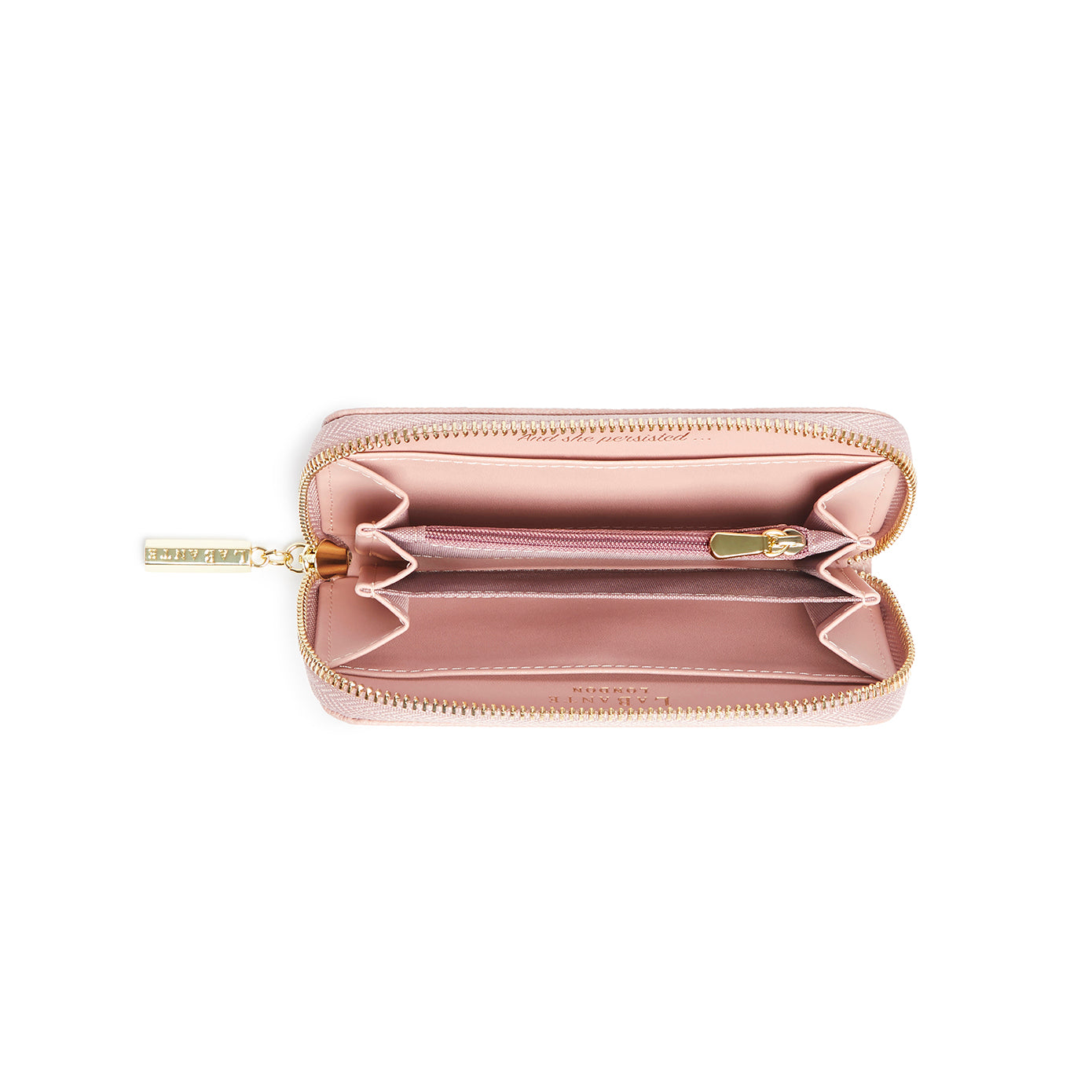Ellen Pink Large Vegan Zip Around Wallet with Tree Planting-2